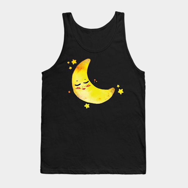 cute moon Tank Top by Littlefluffy